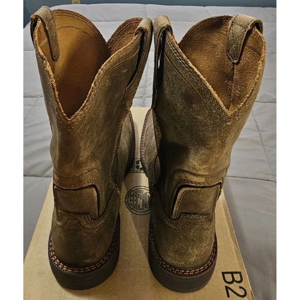 Ariat® (Men's 10 D) Activator™ Square-Toe Work Boot in Brown Bomber - $200